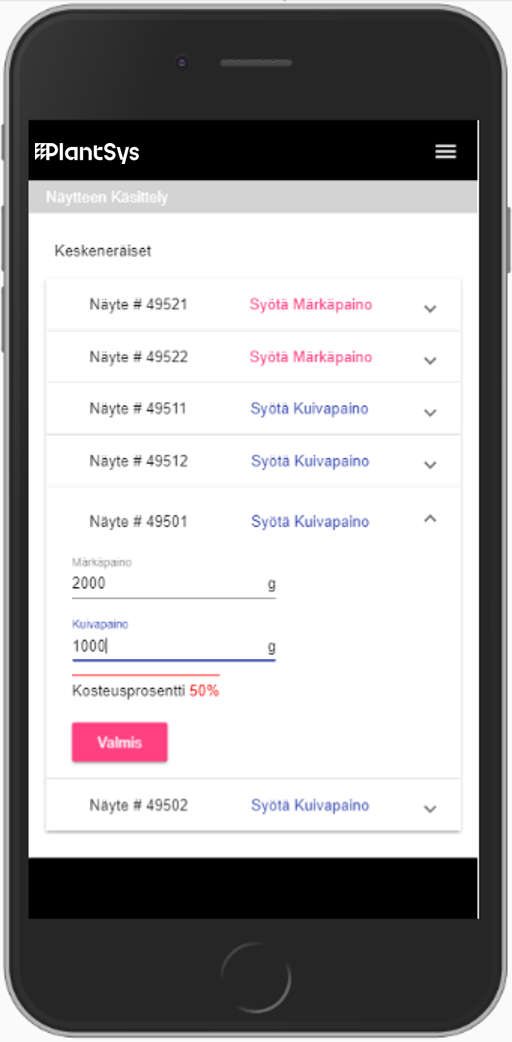 PlantSys Material flow